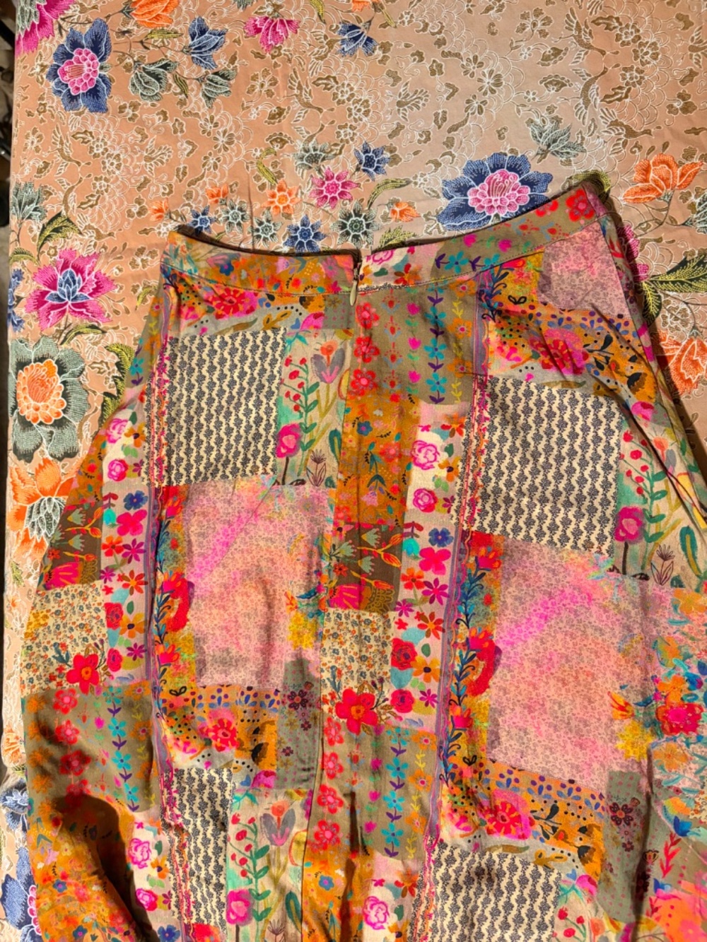 Natural Life Ginger side slit patchwork maxi skirt XS - Picture 6 of 6